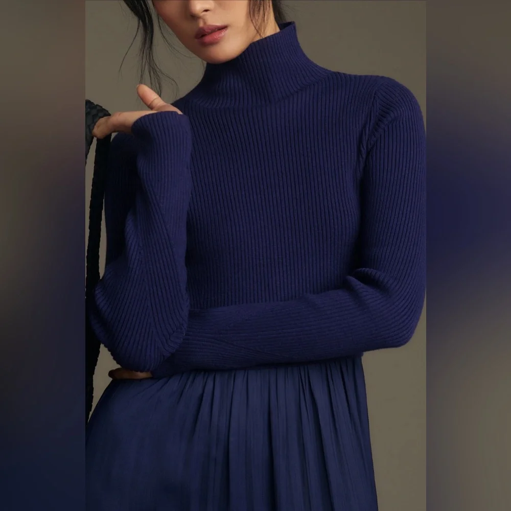 Anthropologie Navy Maxi Dress - Picture 5 of 13